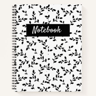 Carnet à spirale floral minimaliste