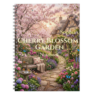 Carnet à spirale personnalisé Jardin de fleurs de