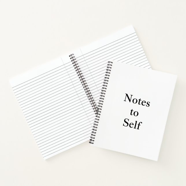 Carnet à spirale relié "Notes à soi-même" minimali (Intérieur)
