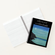 carnet à spirales citation mer et montagne.
