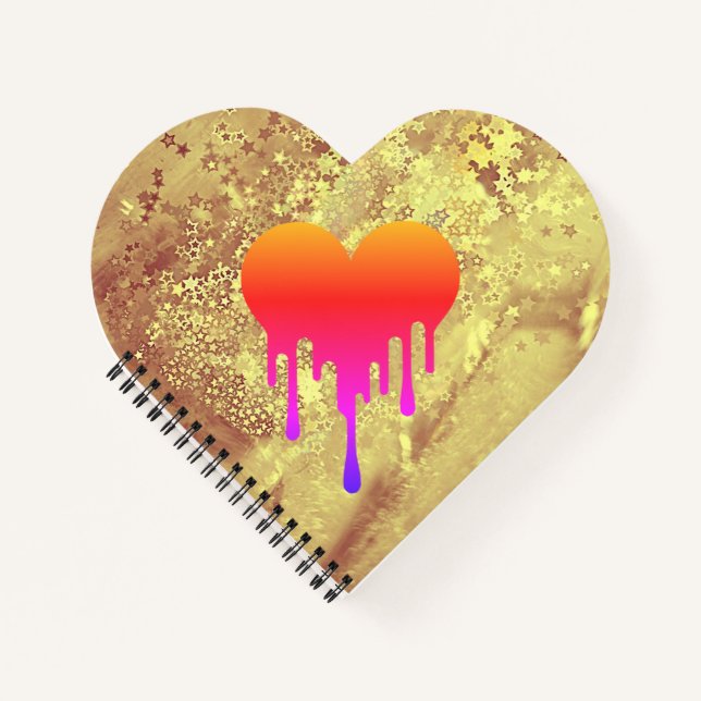 Carnet à spirales - Cœur d’or et éclats d’âme (Devant)