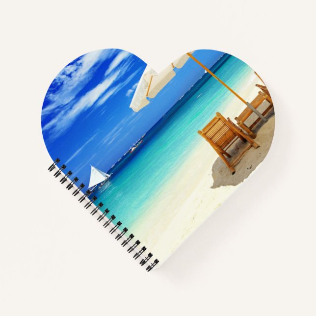 Carnet à spirales en forme de cœur (Devant)
