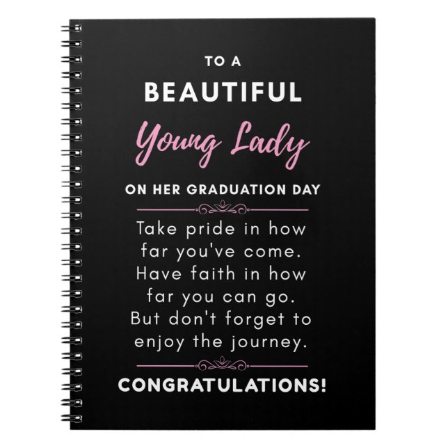 Carnet À Une Belle Jeune Dame Le Jour De Son Diplôme (Devant)