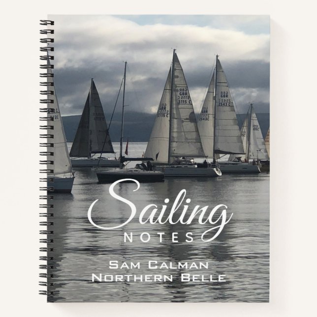 Carnet à voile avec le nom du propriétaire (Devant)