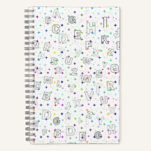 ABC sur Arrière - plan étoilé - Pratique (5,5 po x