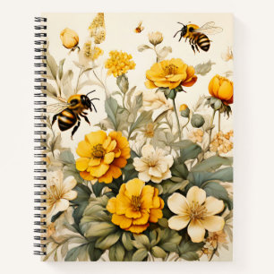 Carnet Abee vintage au miel dans les botaniques