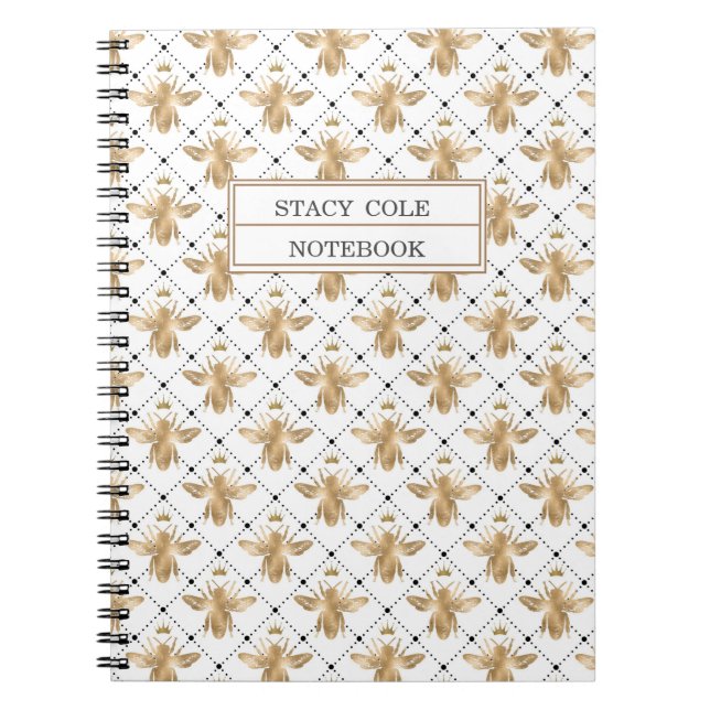 Carnet Abeille blanche et Brown (Devant)
