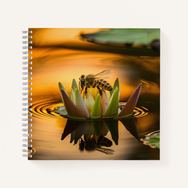 Carnet Abeille de miel sur la fleur (Devant)