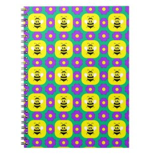 Carnet Abeilles et fleurs de dessin animé