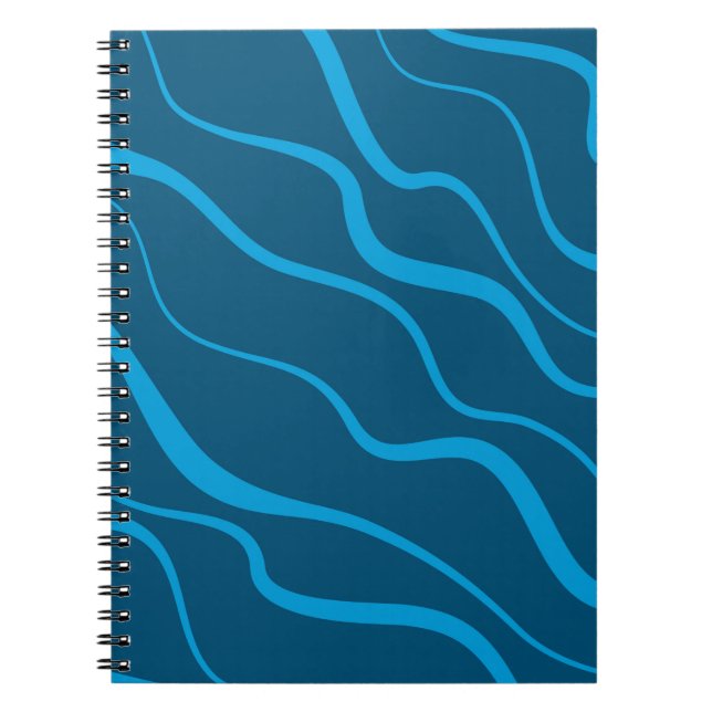 Carnet Abréviation bleue, simple, moderne, cool (Devant)