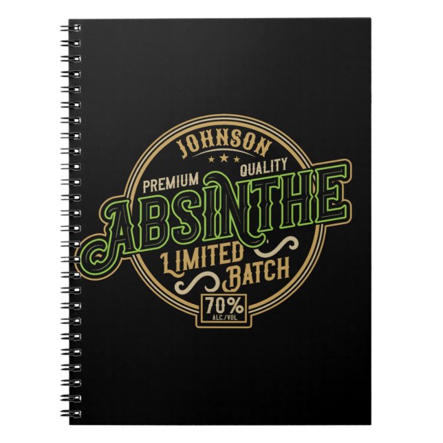 Carnet Absinthe Herbal Spirit Liquor Étiquette (Devant)