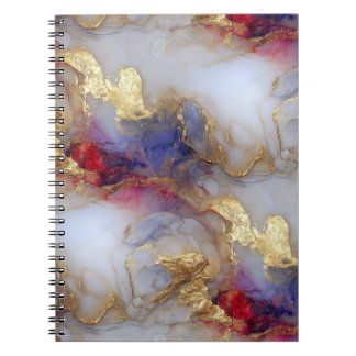 Carnet Abstract Alcohol Ink Texture with Gold Accents