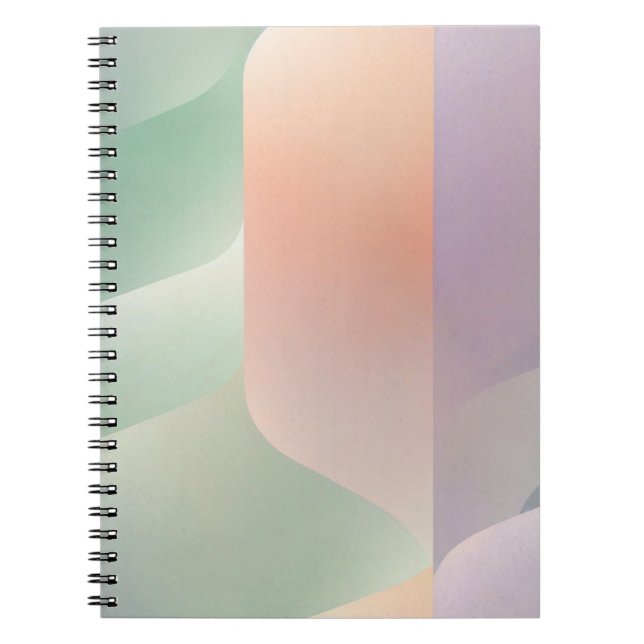 Carnet Abstract Geometric Notebook – Green Orange Purple  (Devant)
