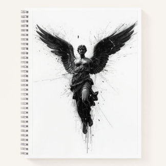 Carnet Abstract Nike Statue Notebook - Black Marble Journ