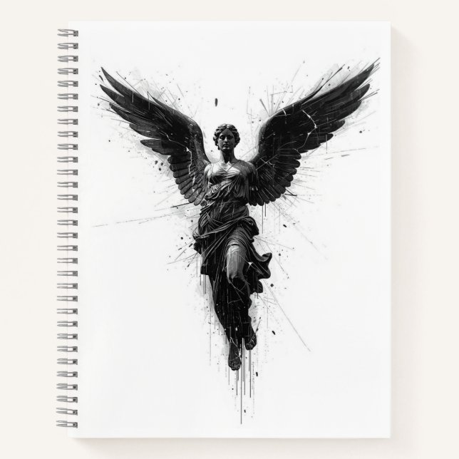 Carnet Abstract Nike Statue Notebook - Black Marble Journ (Devant)