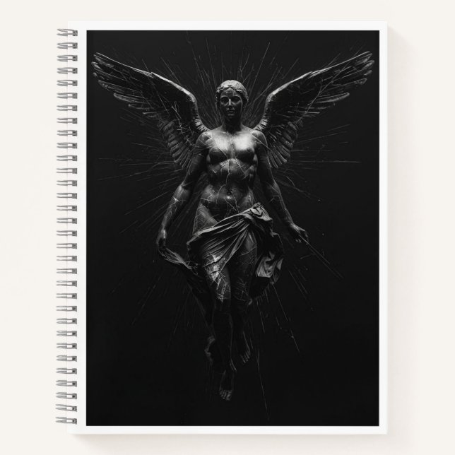 Carnet Abstract Nike Statue Notebook - Black Marble Journ (Devant)