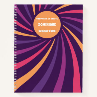 Carnet Abstrait à spirale rétro