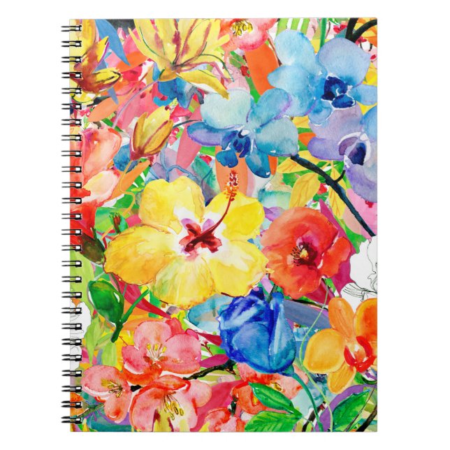 Carnet Abstrait aquarelle peint à la main arrière - plan  (Devant)