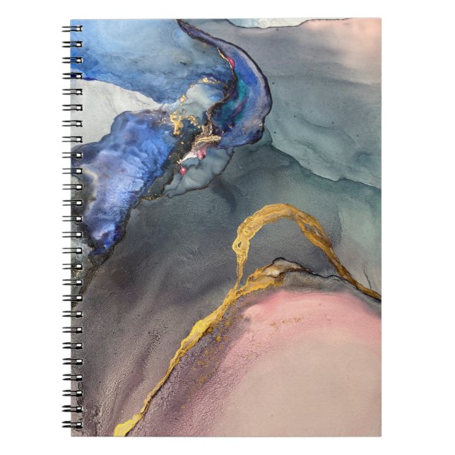 Carnet Abstrait arrière - plan rose-bleu avec belle trace (Devant)