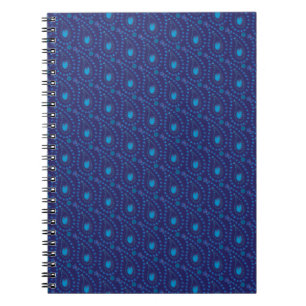 Carnet Abstrait bleu foncé Paisley Tulip motif floral