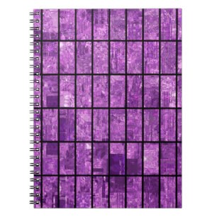 Carnet Abstrait brillant en mosaïque violet arrière - pla