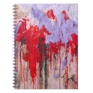 Carnet Abstrait de l'expression Lavender Rouge