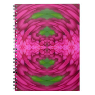 Carnet Abstrait de pétales à fleurs roses
