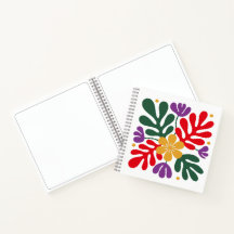 Carnet Abstrait Fleuris Style Matisse Bold Art