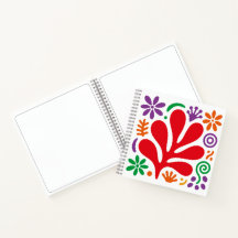 Carnet Abstrait Gras Style Floral Matisse