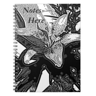 Carnet abstrait noir et blanc contemporains