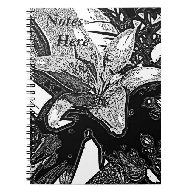 Carnet abstrait noir et blanc contemporains (Devant)