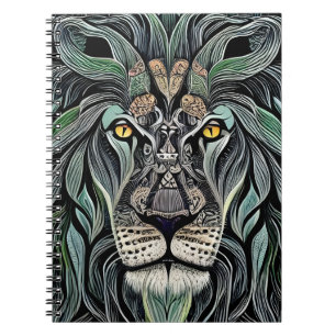 Carnet Abstrait Shabby Chic King Lion