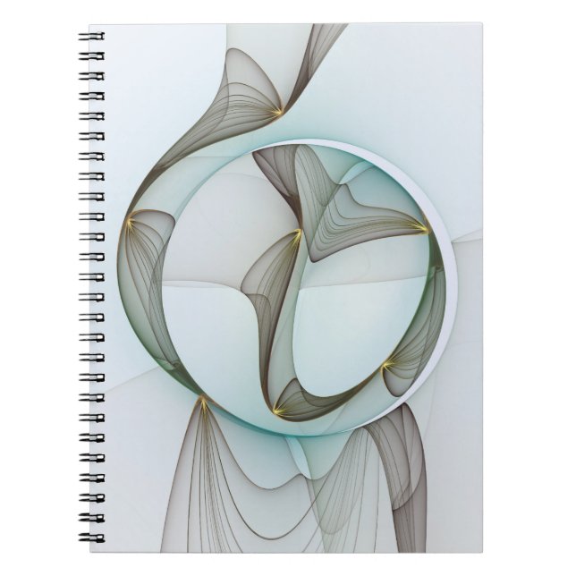 Carnet Abstrait Turquoise Brown Gold Elegance (Devant)