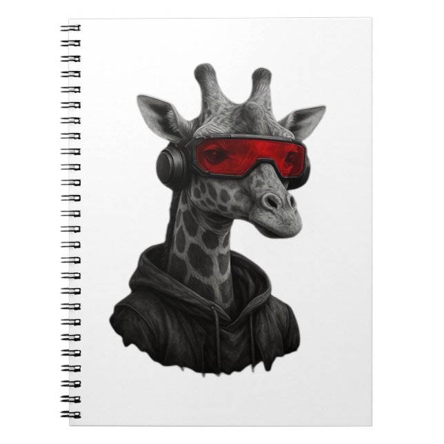 Carnet Abstraite girafe rouge et noire T-shirt classique (Devant)