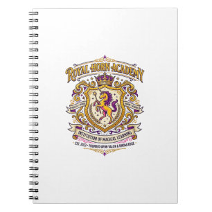 Carnet Académie de la Corne Royale de Licorne Stylish Des