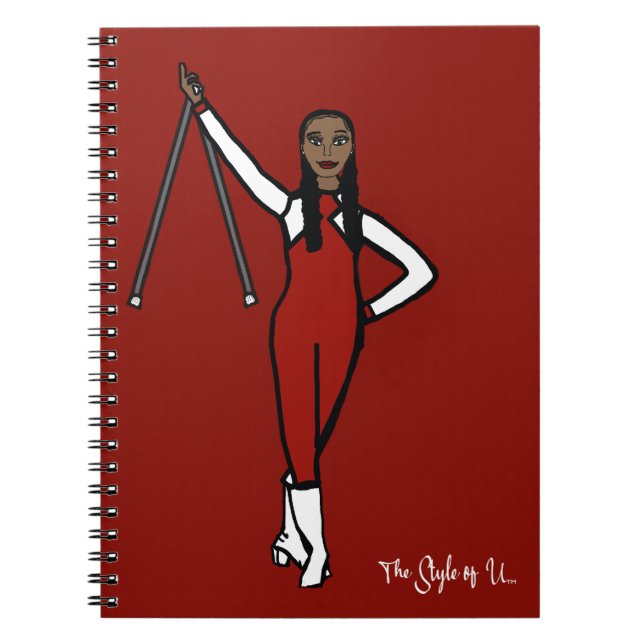 Carnet Accentuation rouge blanche de Baton Twirler B (Devant)