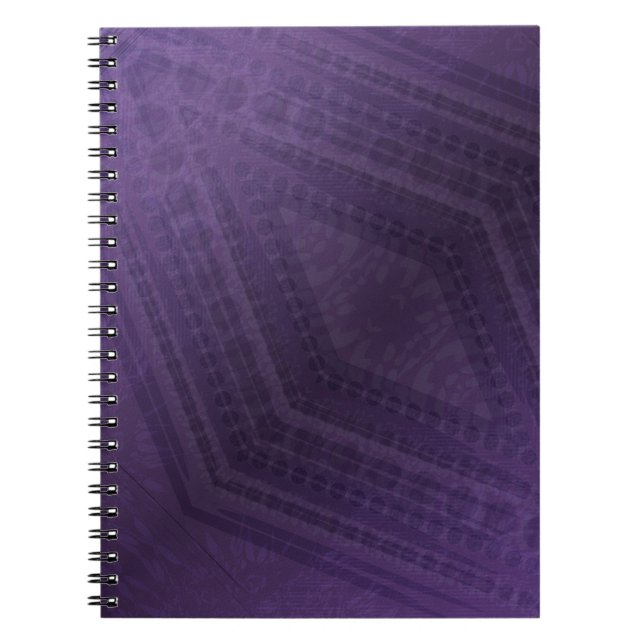 Carnet Acceptation | Motif Boho violet écectique (Devant)