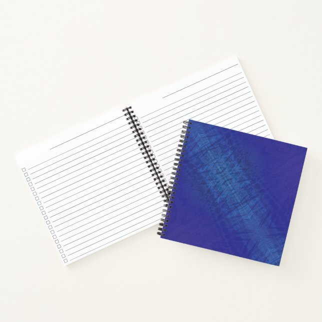 Carnet Acceptation | Motif de Blue Indigo Violet Shibori (Intérieur)