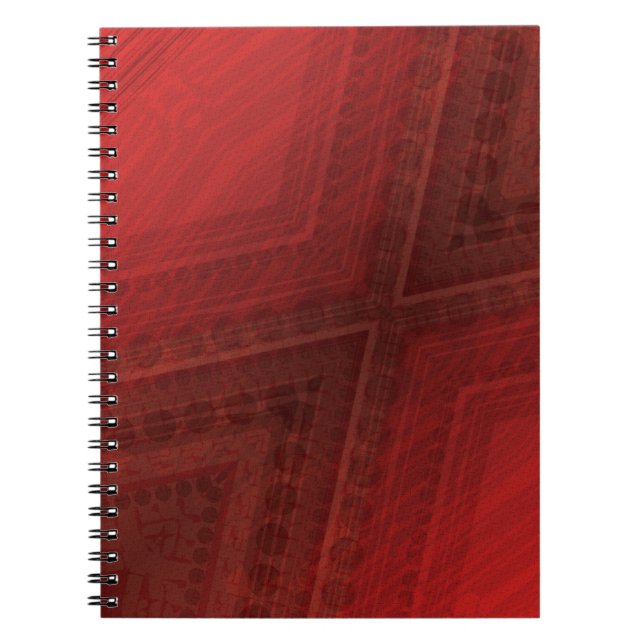 Carnet Acceptation | Motif de Boho Eclectique Rouge (Devant)