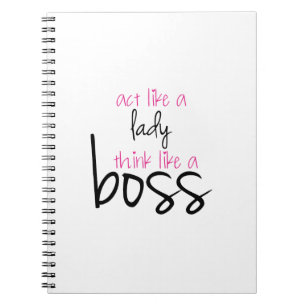 Carnet Acte comme Madame Think Like un patron