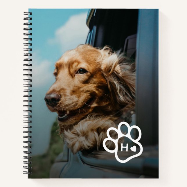 Carnet Add Your Own Photo Dog Pets Monogram