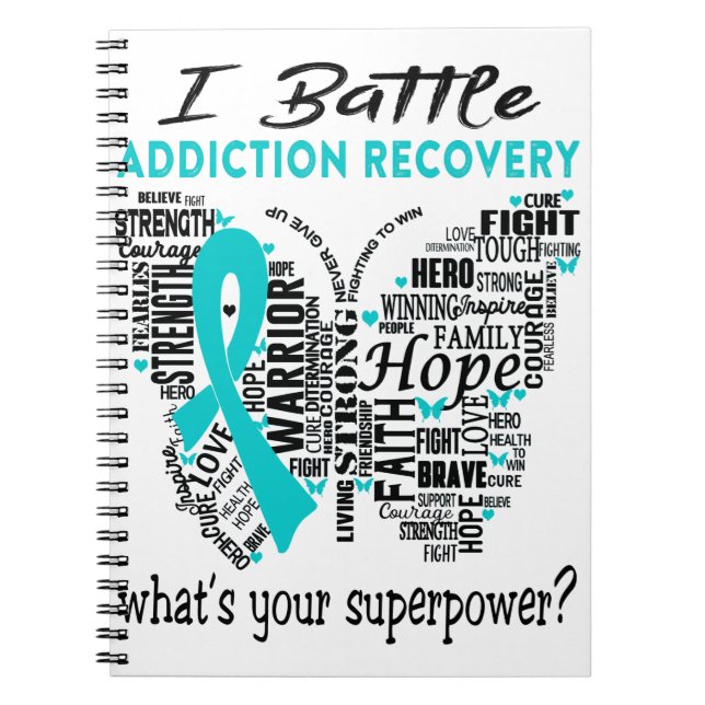 Carnet Addiction Recovery Awareness Month Ribbon (Devant)