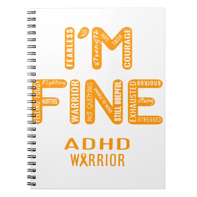 Carnet ADHD Warrior - JE VAIS BIEN (Devant)