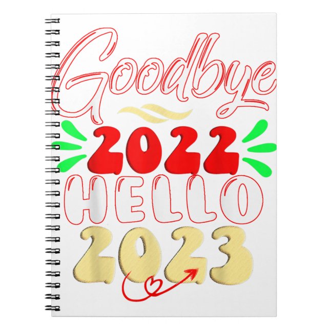 Carnet Adieu 2022 Bonjour 2023 Joli thé de Noël (Devant)