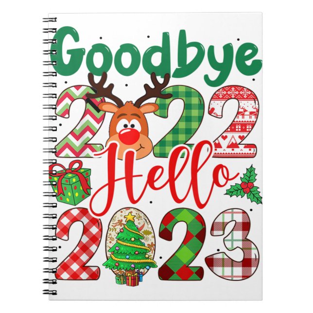 Carnet Adieu 2022 Bonjour 2023 Leopard Noël (Devant)