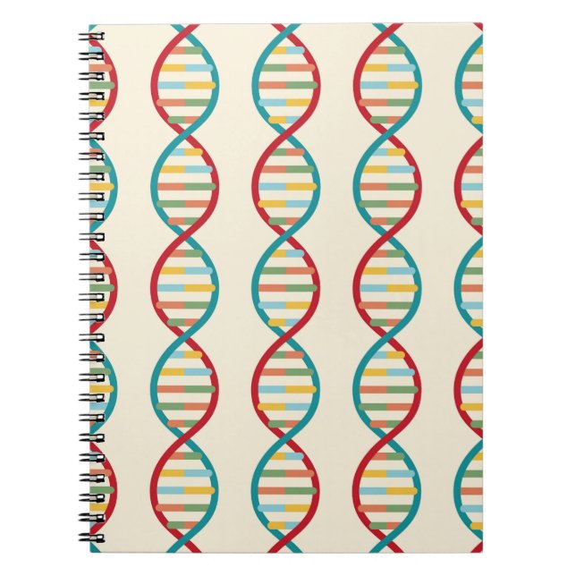 Carnet ​ ADN ​ Mid Century Moderne Biologie STEM Crème à  (Devant)