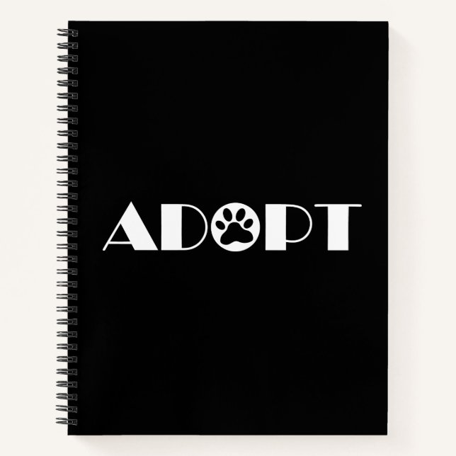 Carnet Adopter le chien patte (Devant)