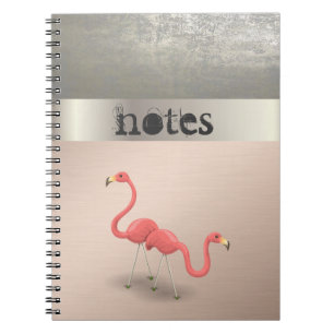 Carnet Adorabe Flamants roses Mets En Amour -Personnalisé