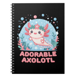 Carnet Adorable Axolotl Cutesse aquatique