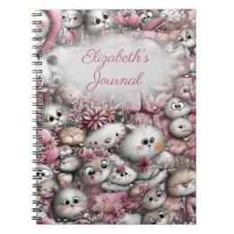 Carnet Adorable Cats Collage Spiral Notebook